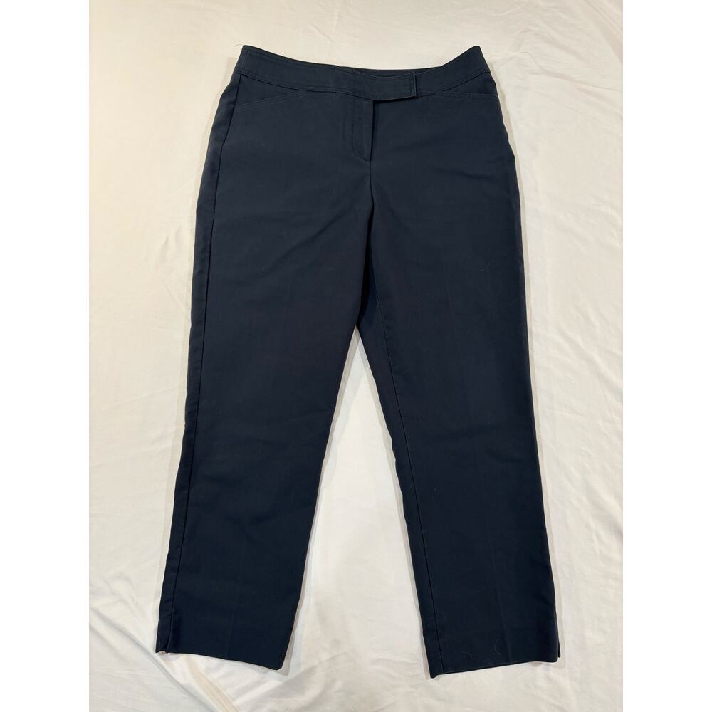 Talbots Curvy Navy Blue Straight Leg Dress Pants Trousers Size 12